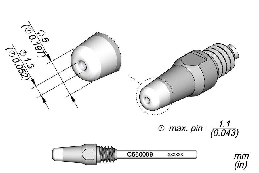 C560009 - Through-hole Desoldering Tip Ø 1.3